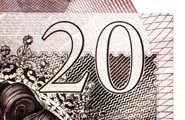 ポンド通貨の背景 - 20 ポンド - ビンテージ セピア — ストック写真