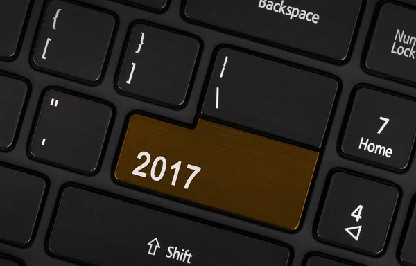 Texto botão 2017 — Fotografia de Stock