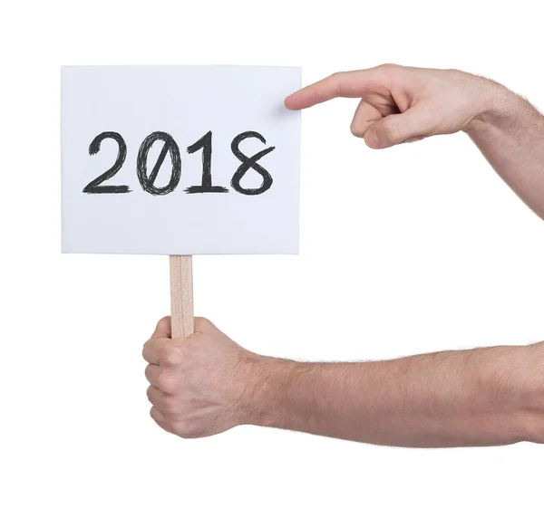 Sign with a number - The year 2018 — Stock Photo, Image