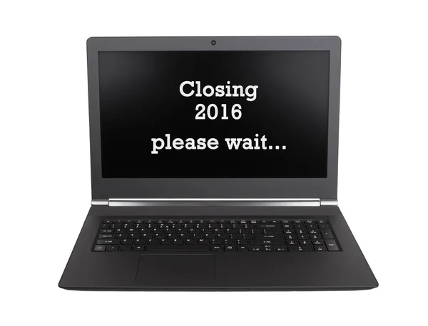 Laptop isolated - New Year - 2016 - 2017 — Stock Photo, Image