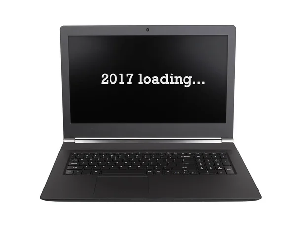 Laptop geïsoleerd - Nieuwjaar - 2017 — Stockfoto
