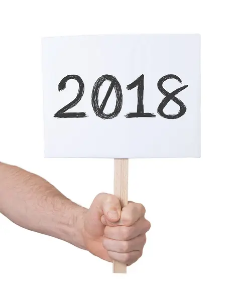 Sign with a number - The year 2018 — Stock Photo, Image