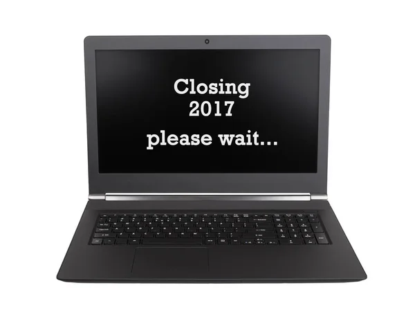 Laptop isolated - New Year - 2017 - 2018 — Stock Photo, Image