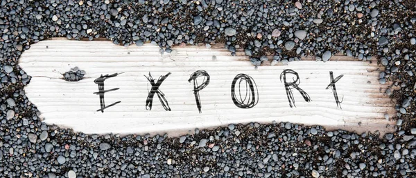 Sand på plankade trä - Export — Stockfoto