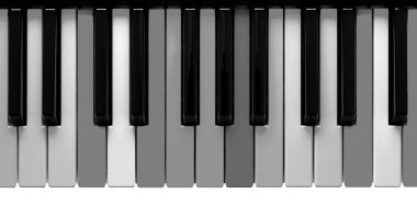 Gri piyano tuşları