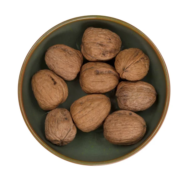 Wallnuts 在碗里 — 图库照片