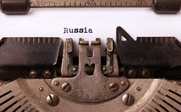 Starý psací stroj - Rusko — Stock fotografie