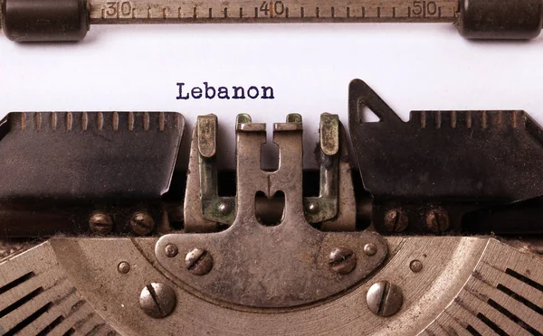 Vecchia macchina da scrivere Libano — Foto Stock