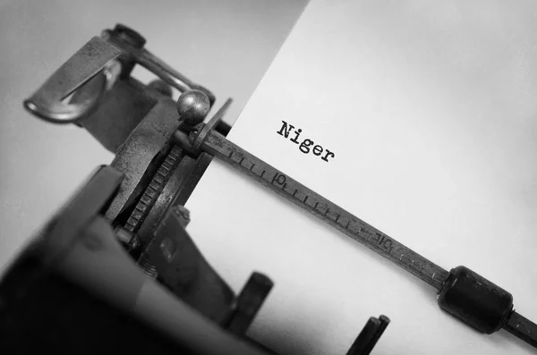 Old typewriter - Niger — Stock Photo, Image