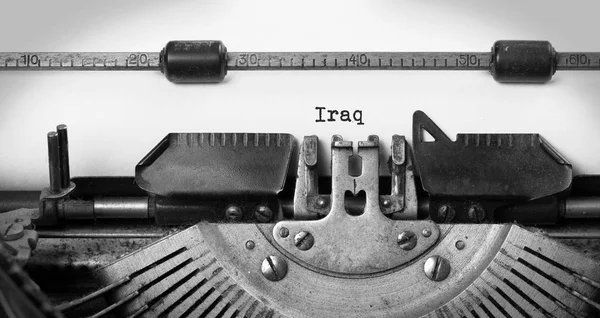 Vecchia macchina da scrivere Iraq — Foto Stock