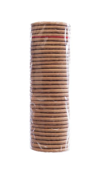Pila di cookie isolati — Foto Stock