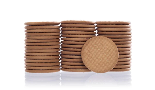 Stack of cookies isolated — Stock Photo, Image