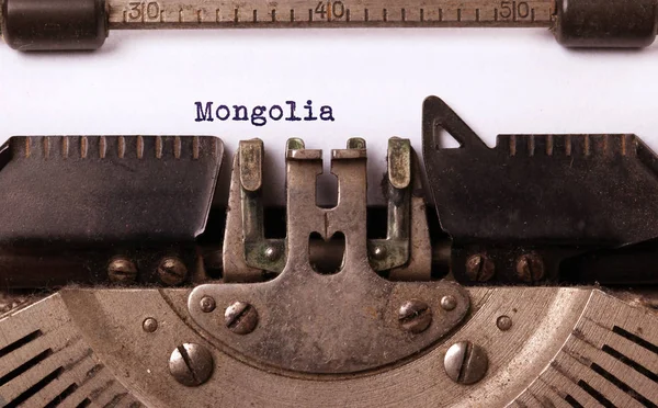 Alte Schreibmaschine - Mongolei — Stockfoto