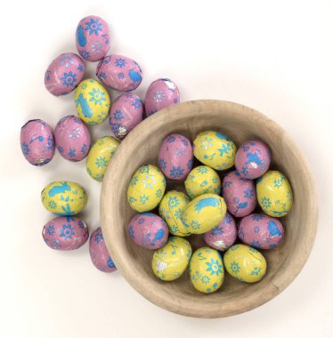 renkli çikolata Paskalya yumurtaları