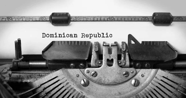 Alte Schreibmaschine - Dominikanische Republik — Stockfoto