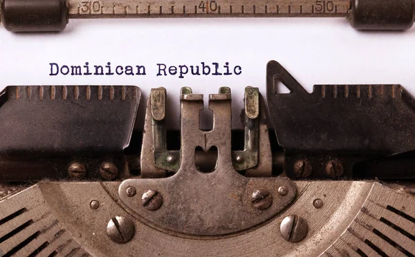 Alte Schreibmaschine - Dominikanische Republik — Stockfoto