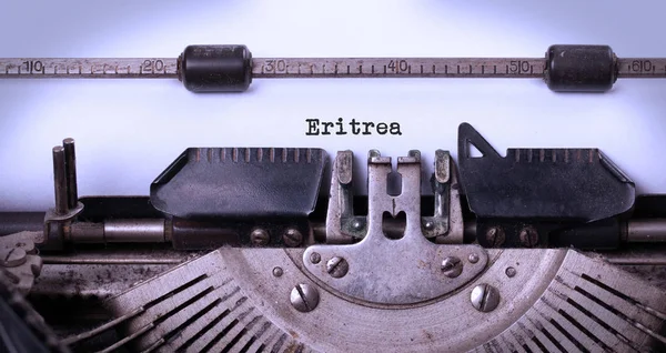 老打字机-厄立特里亚 — 图库照片