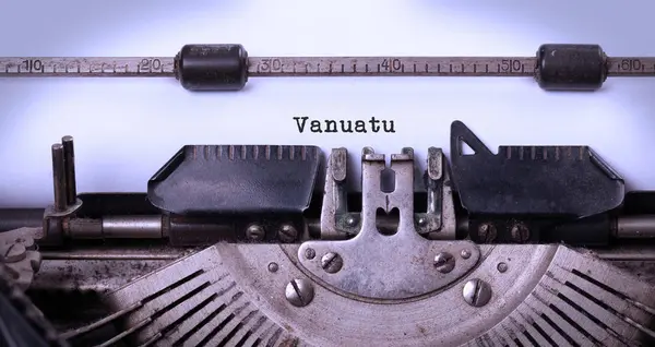 Old typewriter - Vanuatu — Stock Photo, Image