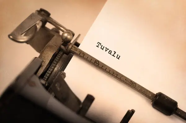 Oude schrijfmachine - Tuvalu — Stockfoto