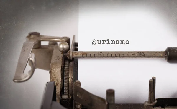 Máquina de escrever antiga - Suriname — Fotografia de Stock