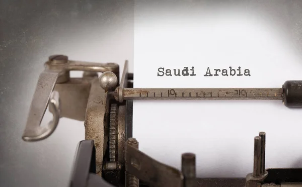 Vecchia macchina da scrivere - Arabia Saudita — Foto Stock