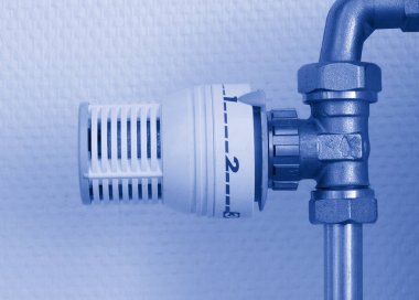 Radyatör, kullanılan ve tozlu Isıtma sıcaklık topuzu