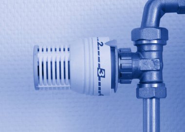 Radyatör, kullanılan ve tozlu Isıtma sıcaklık topuzu