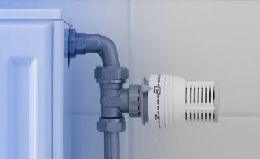 Radyatör, kullanılan ve tozlu Isıtma sıcaklık topuzu