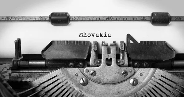Máquina de escrever antiga - Eslováquia — Fotografia de Stock