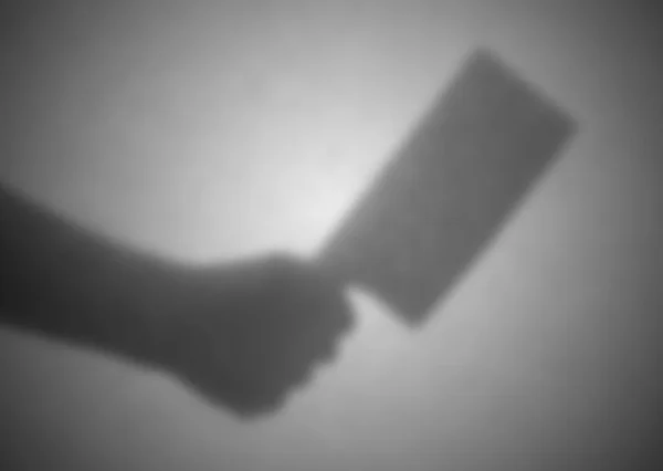 Silhouette bakom en transparent papper, dimsyn — Stockfoto
