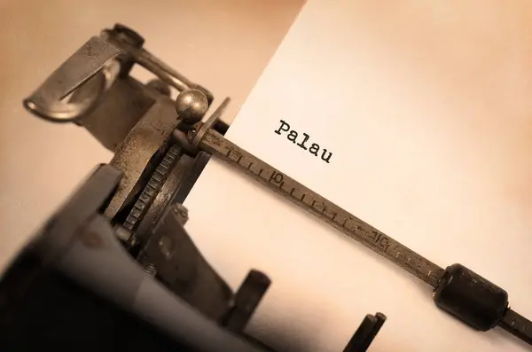 老打字机-帕劳 — 图库照片