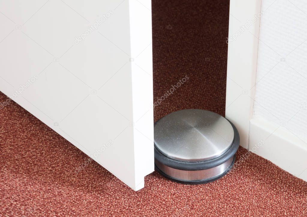 Dusty doorstop in a modern house