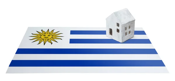 Litet hus på en flagga - Uruguay — Stockfoto