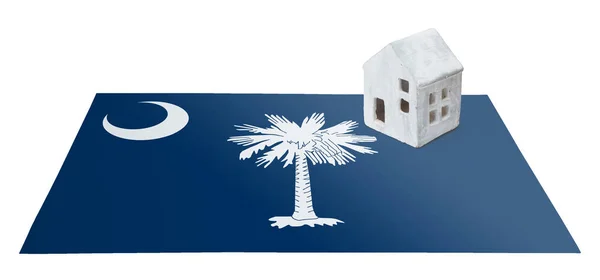 Small house on a flag - South Carolina — Stock Photo, Image