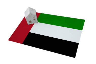 Bir bayrak - BAE üzerinde küçük ev