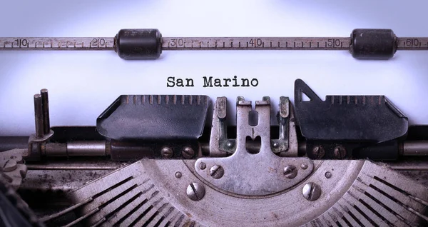 Velha máquina de escrever - San Marino — Fotografia de Stock