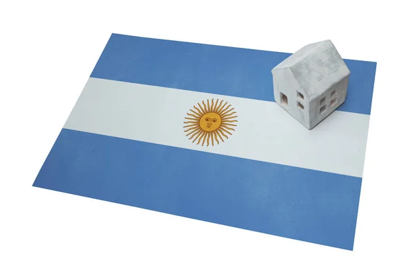 Small house on a flag - Argentina — Stock Photo, Image