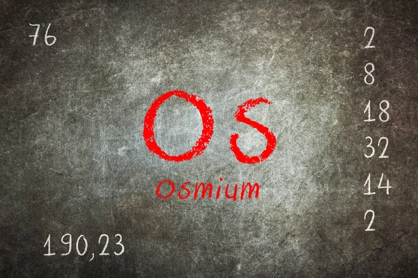 Изолированная доска с периодической таблицей, Осмиум — стоковое фото