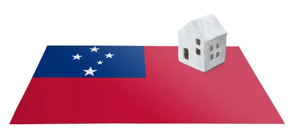 Small house on a flag - Samoa — Stock Photo, Image
