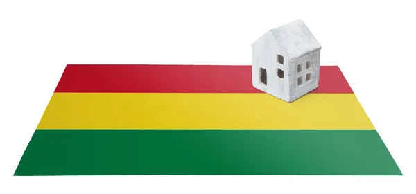 Bir bayrak - Bolivya üzerinde küçük ev — Stok fotoğraf