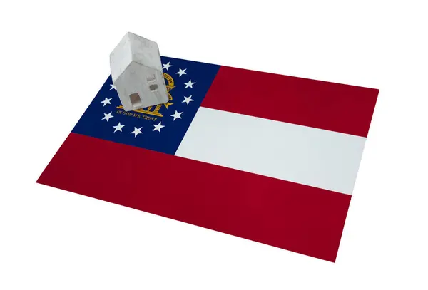 Piccola casa su una bandiera - Georgia — Foto Stock