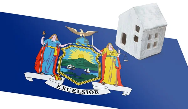 Mały dom na flagę - Nowy Jork — Zdjęcie stockowe