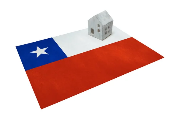 Small house on a flag - Chile — Stock Photo, Image