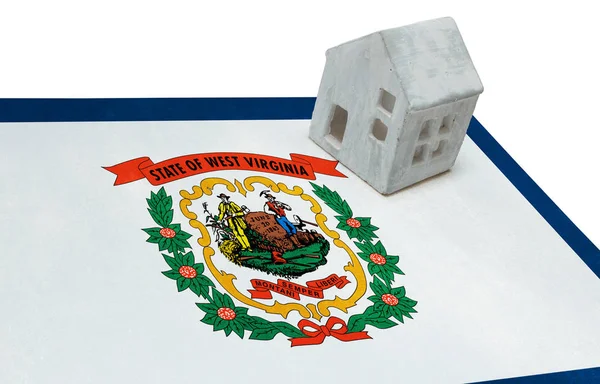 Small house on a flag - West Virginia — Stock Photo, Image