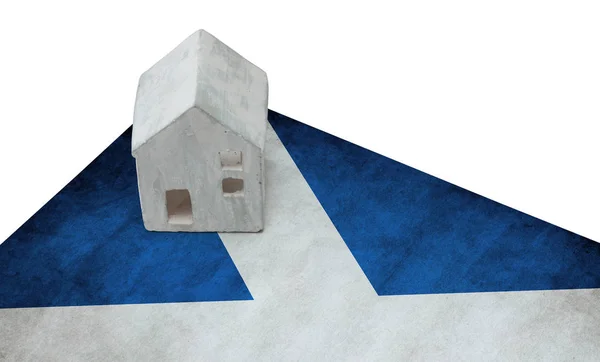 Petite maison sur un drapeau - Écosse — Photo