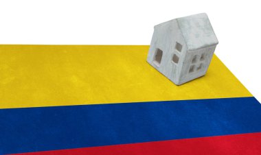 Bir bayrak - Kolombiya üzerinde küçük ev