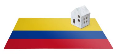 Bir bayrak - Kolombiya üzerinde küçük ev