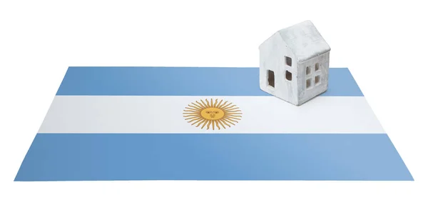 Small house on a flag - Argentina — Stock Photo, Image