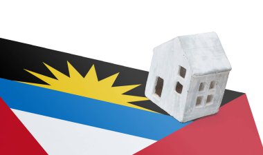 Bir bayrak - Antigua ve Barbuda üzerinde küçük ev