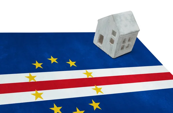 Small house on a flag - Cape Verde — Stock Photo, Image